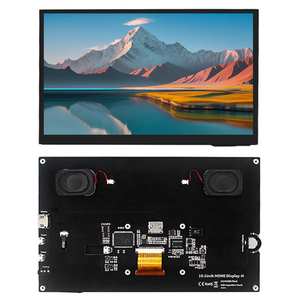 Raspberry Pi 10.1 Inch Capacitive Touch Screen Ips - 라스베리 파이용 스테레오 스피커가 장착된 10.1인치