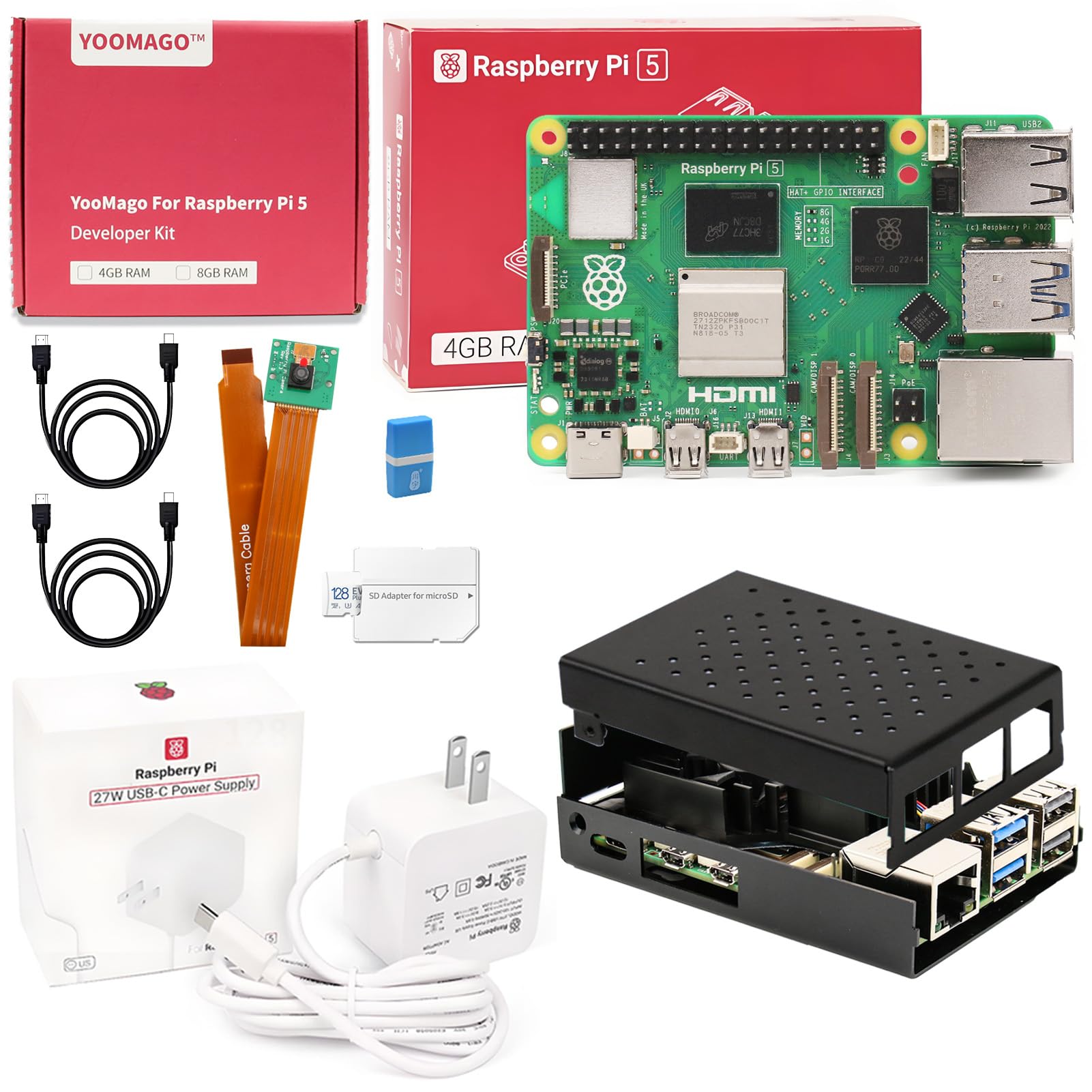 Raspberry Pi 4 8Gb Ram Kit - 새로운 오리지널 개발 보드 라즈베리 파이