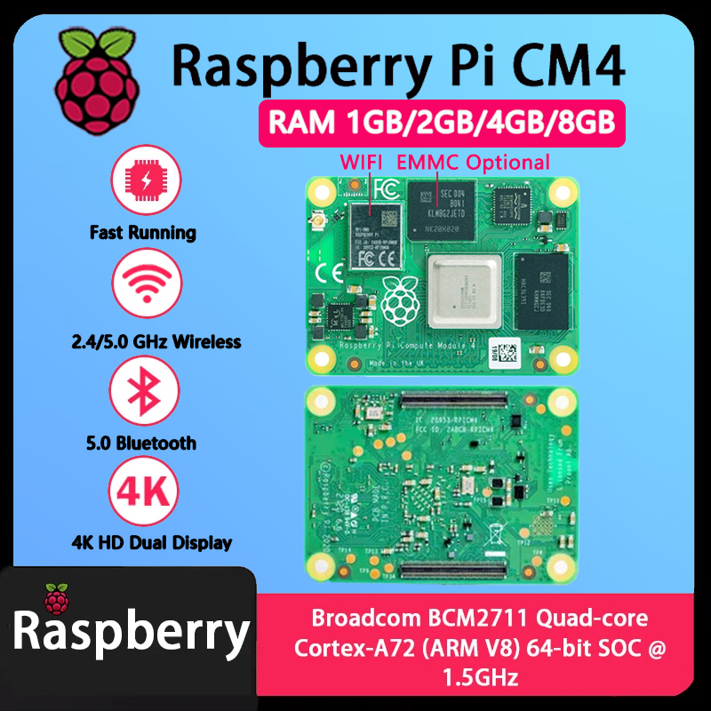 Raspberry Pi Compute Module 4 8Gb 32Gb Emmc - 라즈베리 파이 CM4 1GB/2GB/4GB/8GB RAM BCM2711