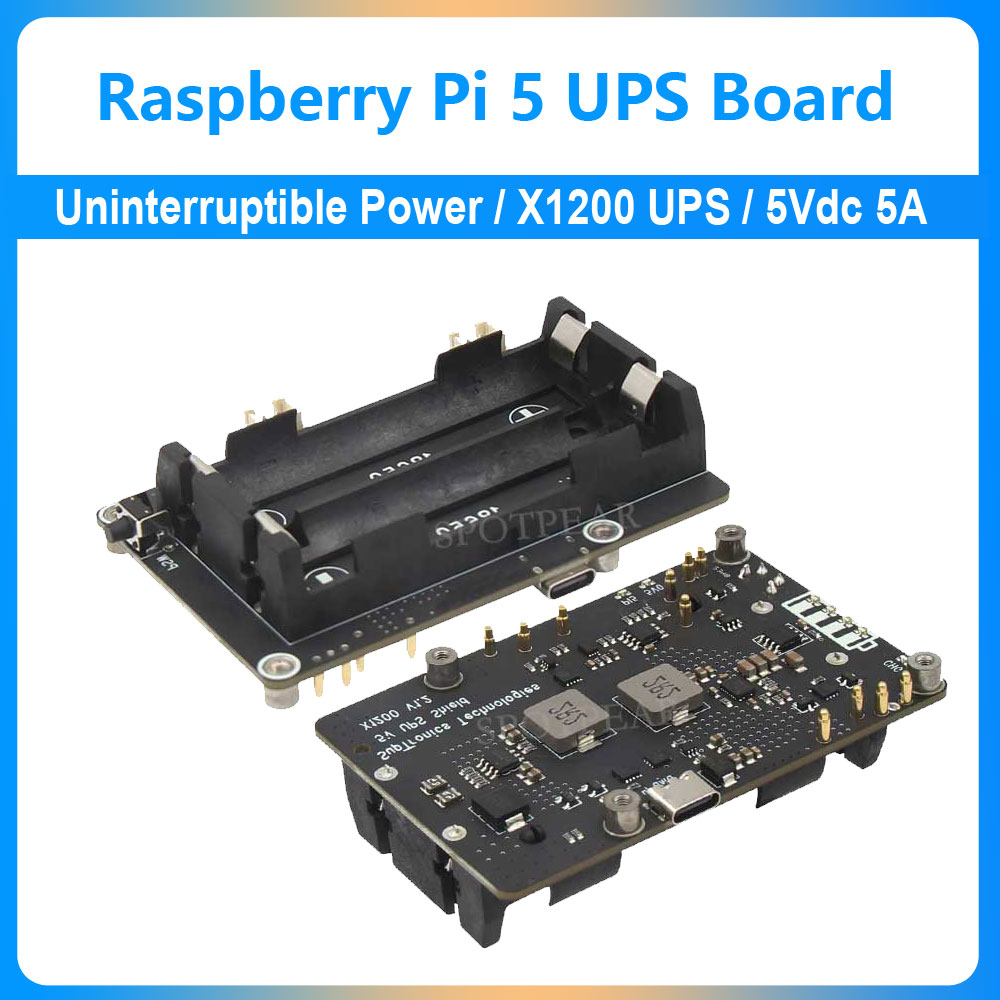 Raspberry Pi Uninterrupted Power Supply Ups 18650 - 라즈베리 파이 5 UPS 확장 보드
