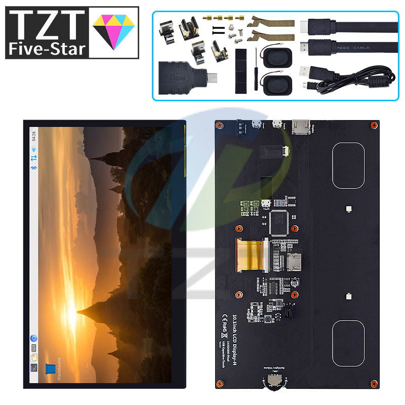 Raspberry Pi 10.1 Inch Capacitive Touch Screen Ips - TZT 10.1 인치 HDMI 호환 LCD