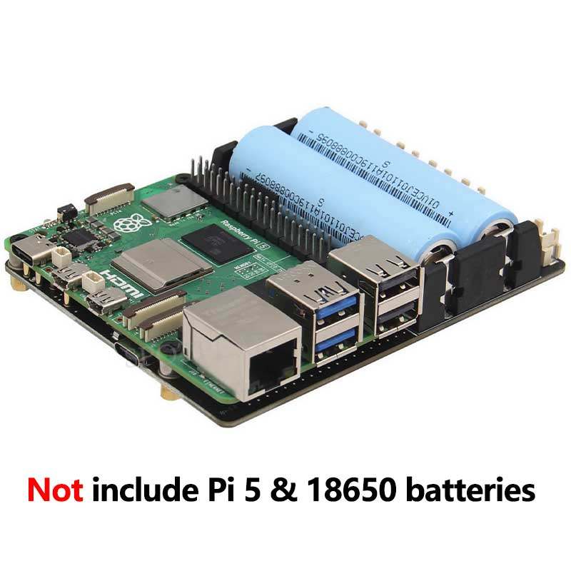 Raspberry Pi Uninterrupted Power Supply Ups 18650 - X1201 라즈베리 파이 5 UPS 전원
