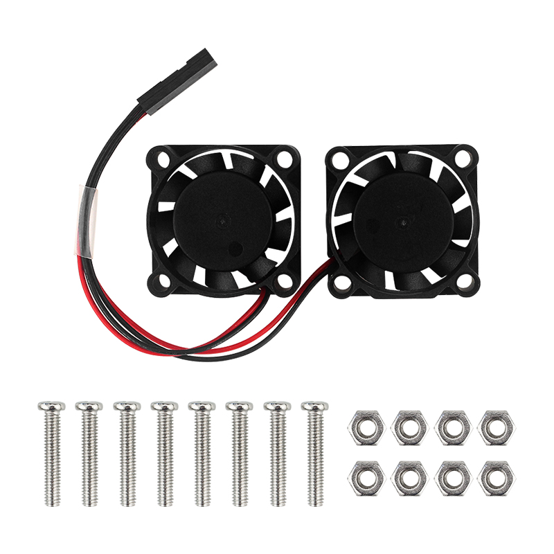 Raspberry Pi Water Cooling Kit - 라즈베리 파이용 듀얼 라디에이터 팬, 브러시리스
