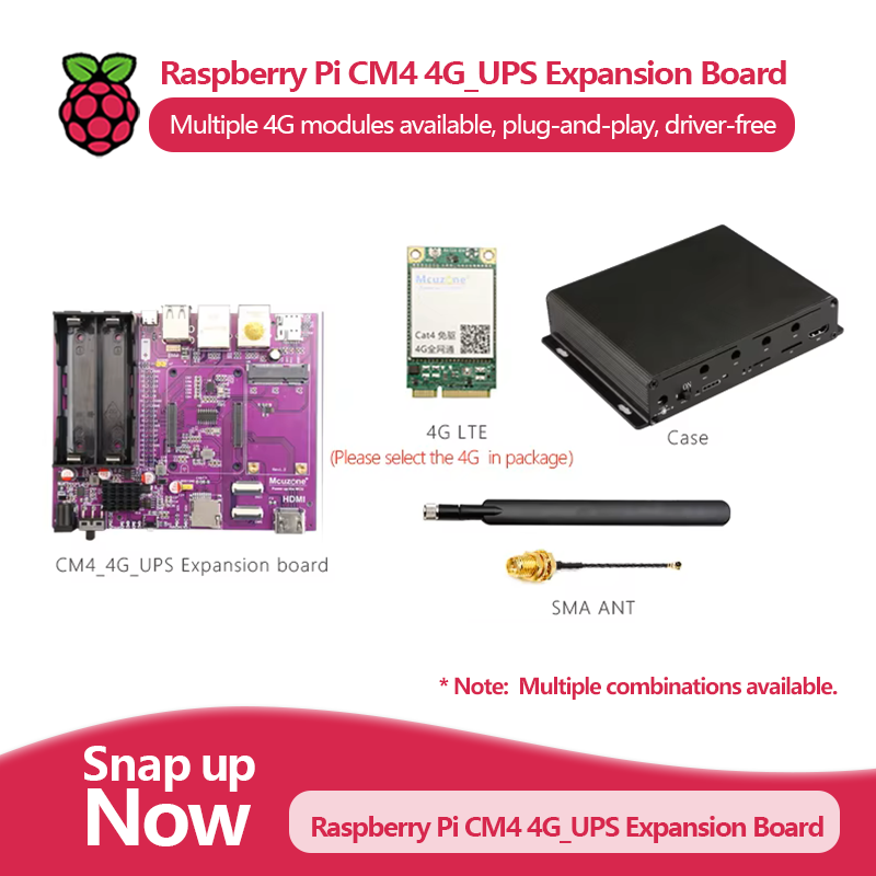 Raspberry Pi Uninterrupted Power Supply Ups 18650 - 라즈베리 파이 CM4 4G_UPS 무정전 전원