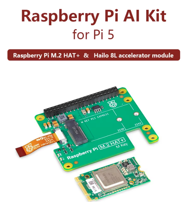 Raspberry Pi Ai Kit Hailo-8L - 공식 라즈베리 파이 5 AI 키트(M.2