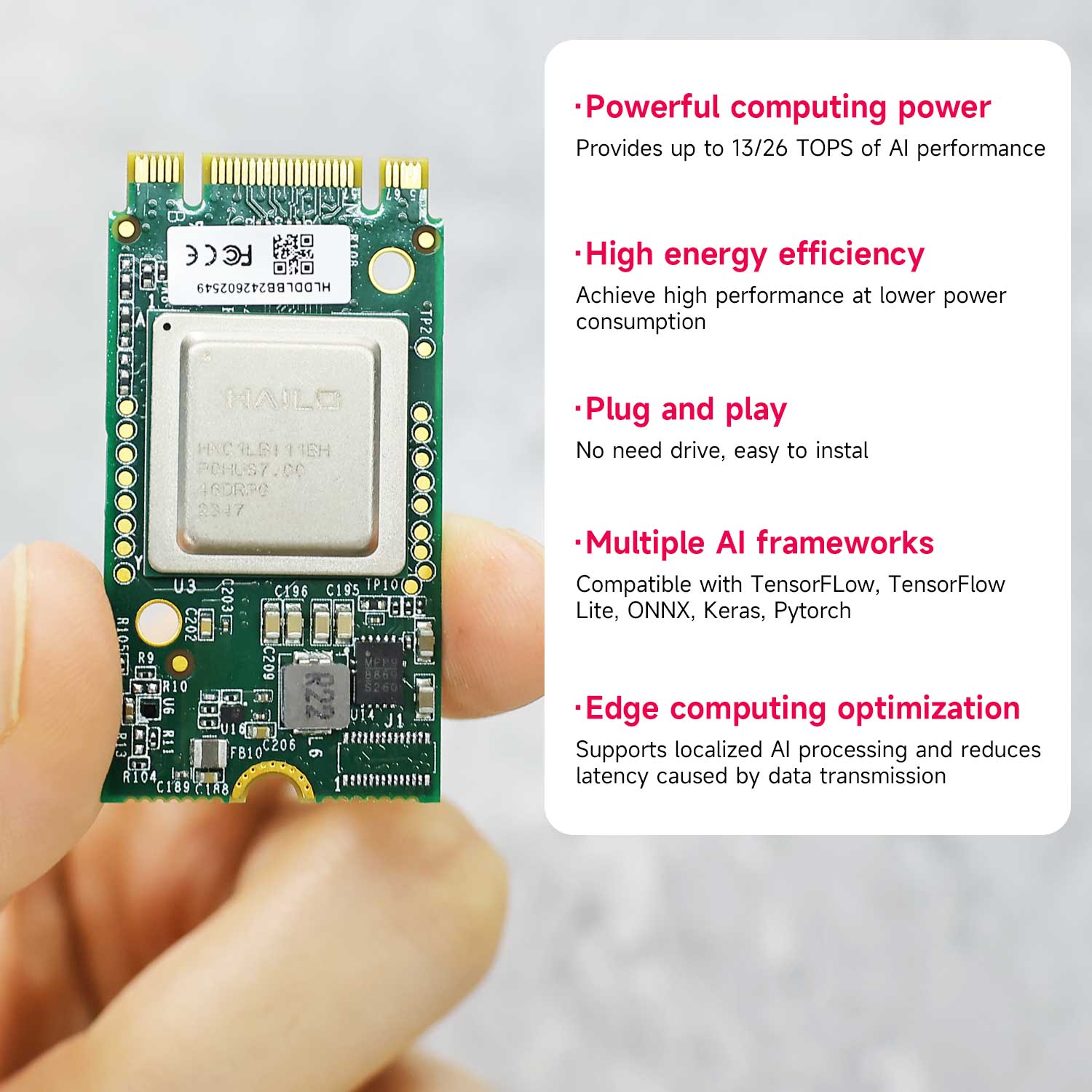 Hailo 8/8l AI 가속 모듈 13tops/26t - Raspberry Pi Ai Kit Hailo-8L 리뷰 및 가격