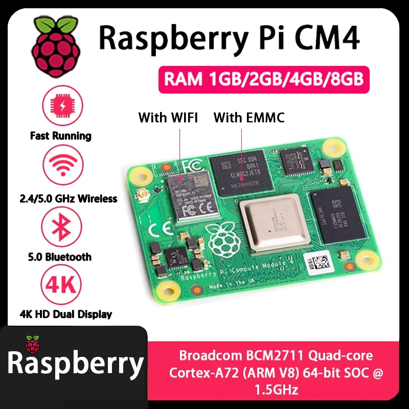 라즈베리 파이 CM4 1GB/2GB/4GB/8GB RA - Raspberry Pi Compute Module 4 8Gb 32Gb Emmc 리뷰 및 가격