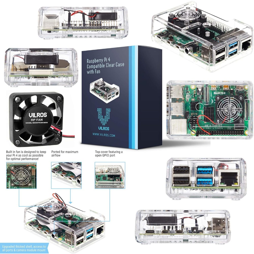 라즈베리 파이 4 모델 B용 팬 쿨링 ABS 케이스 스 - Raspberry Pi 4 8Gb Ram Kit 리뷰 및 가격