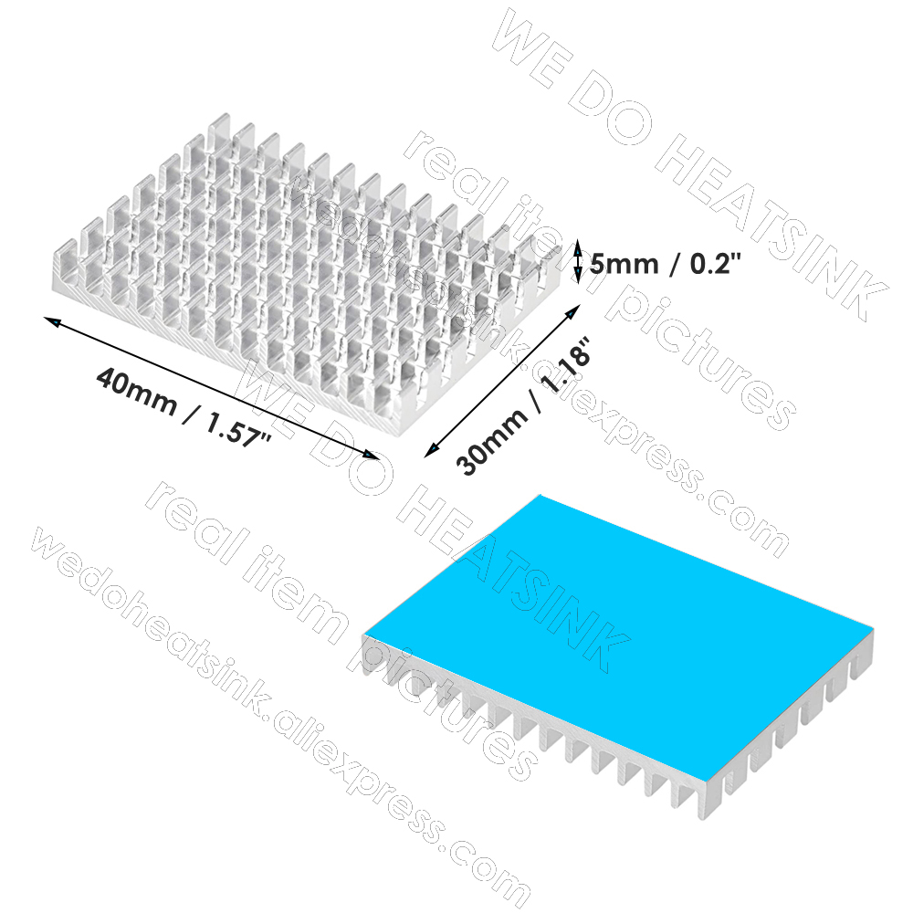우리는 열 패드가 없거나 포함된 방열판 30*40*5m - Raspberry Pi Water Cooling Kit 리뷰 및 가격