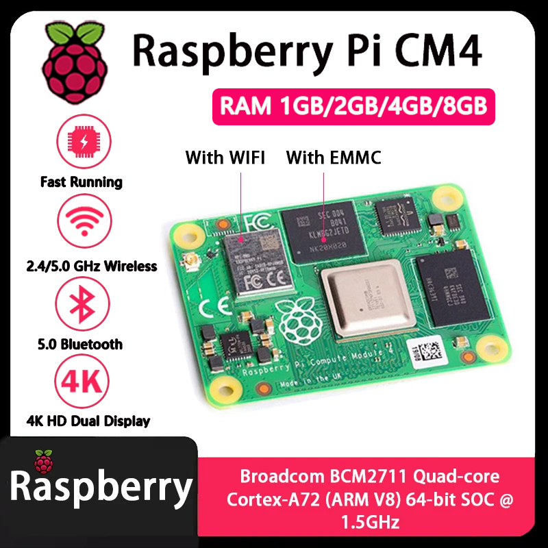 Raspberry Pi CM4 1GB/2GB/4GB/8 - Raspberry Pi Compute Module 4 8Gb 32Gb Emmc 리뷰 및 가격