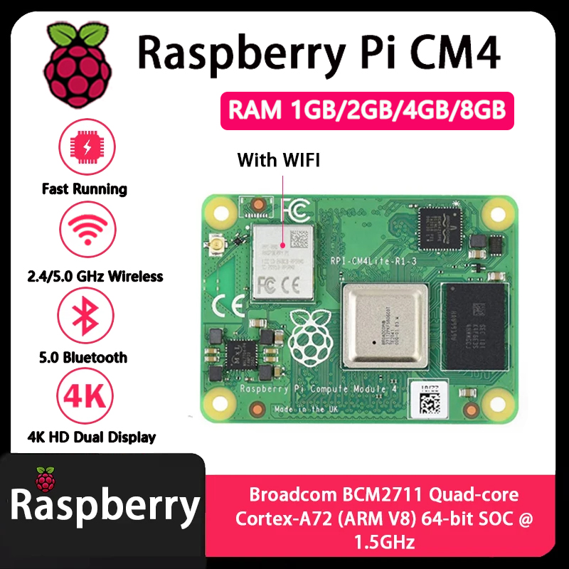 Raspberry Pi CM4 1GB/2GB/4GB/8 - Raspberry Pi Compute Module 4 8Gb 32Gb Emmc 리뷰 및 가격